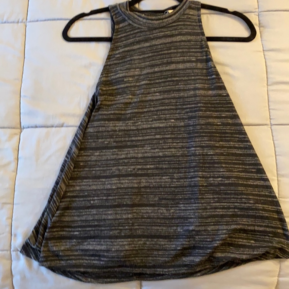 Express Halter Top Black/Grey Size Small